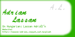 adrian lassan business card